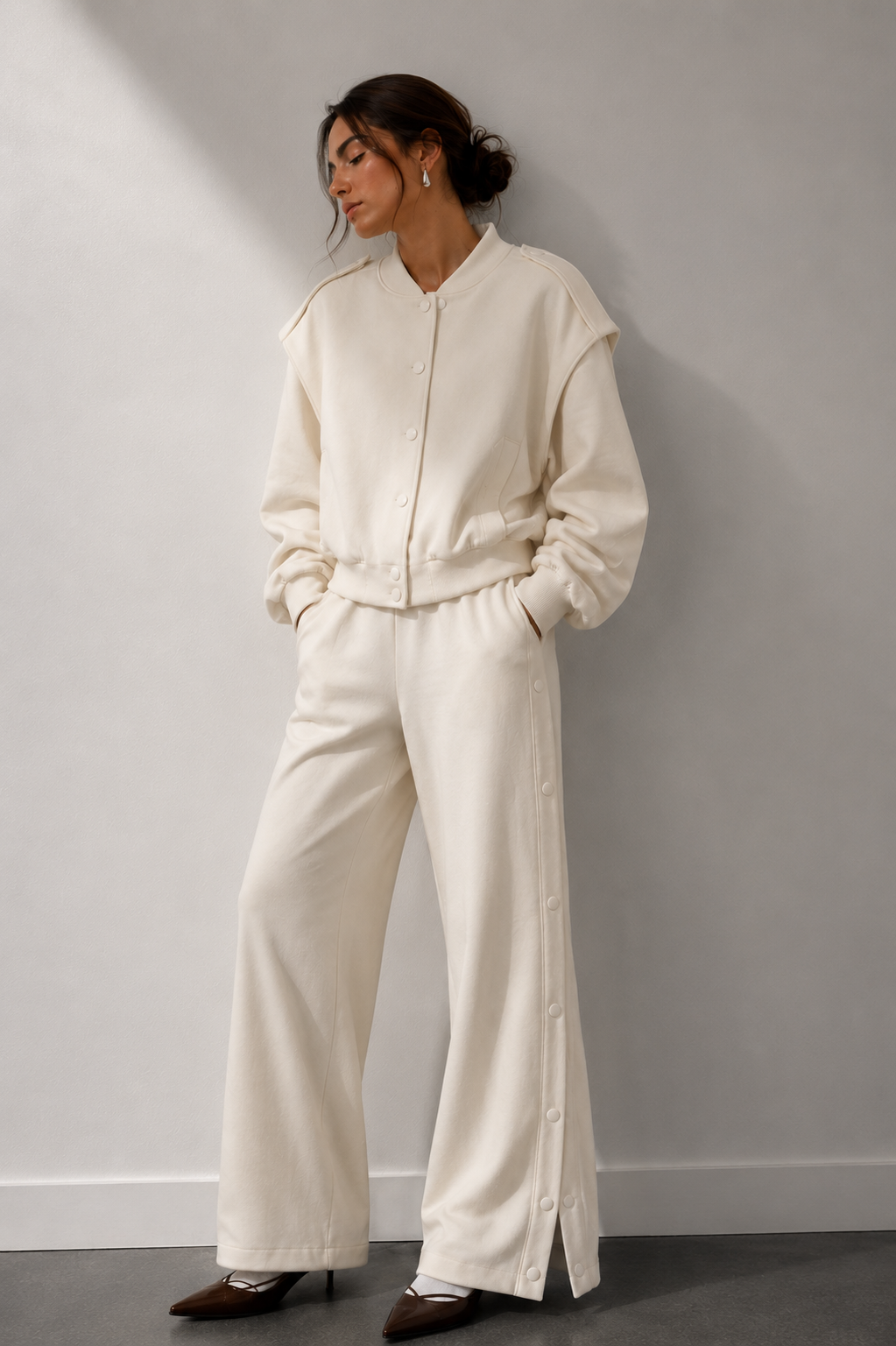 Bluza bomber ecru