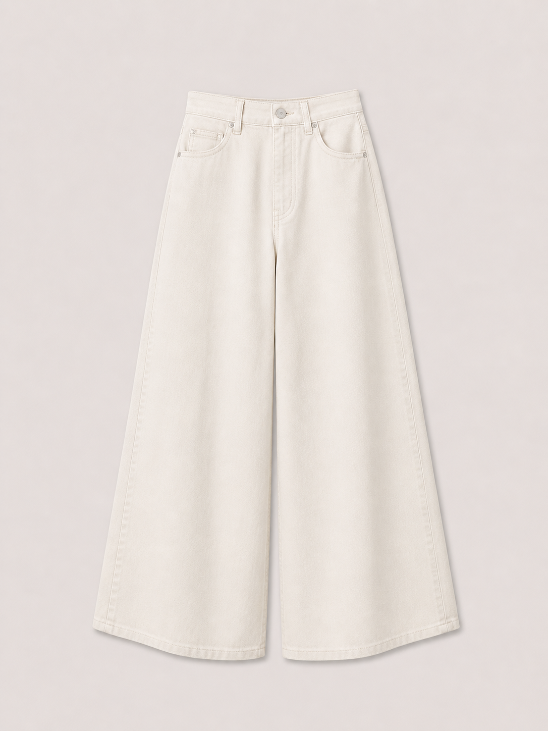 Białe jeansy wide leg