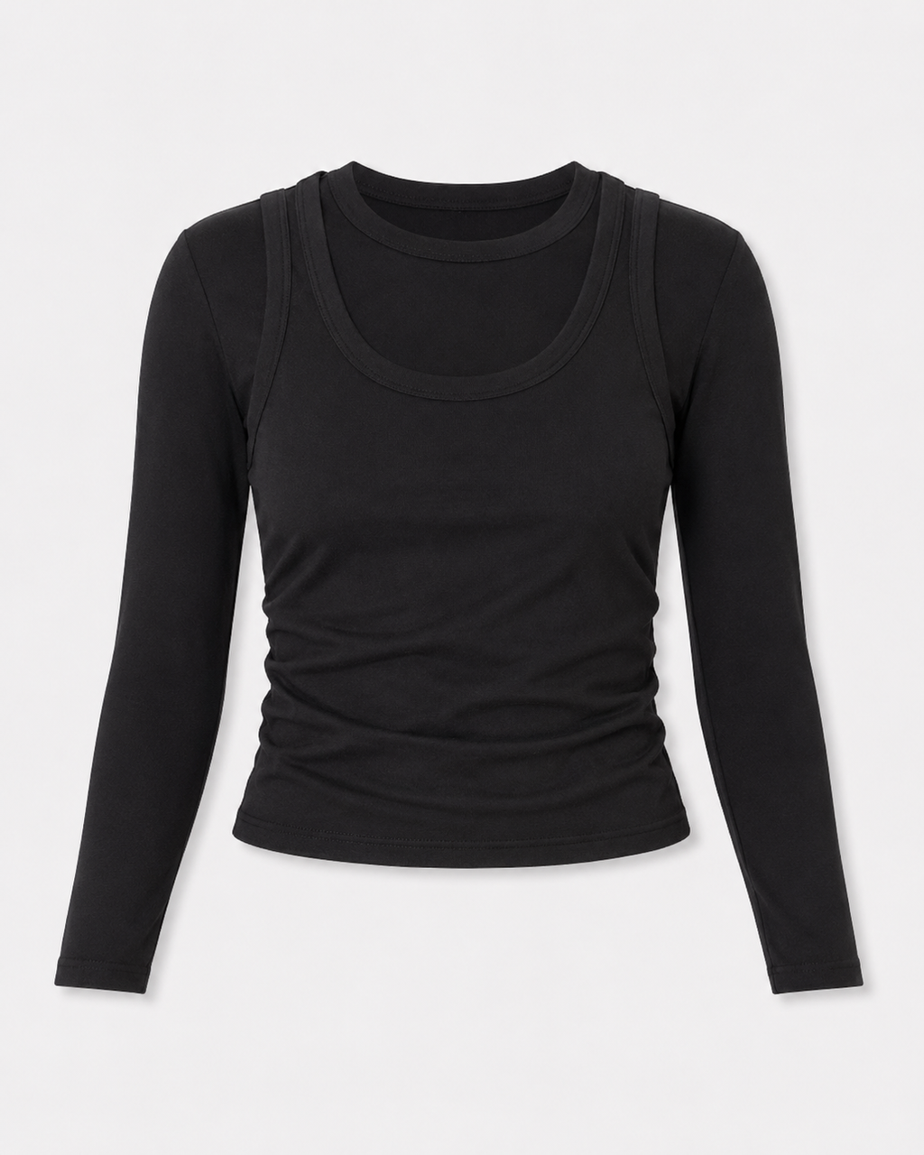 Top longsleeve black 2w1