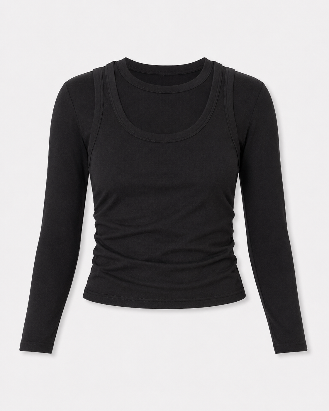 Top longsleeve black 2w1