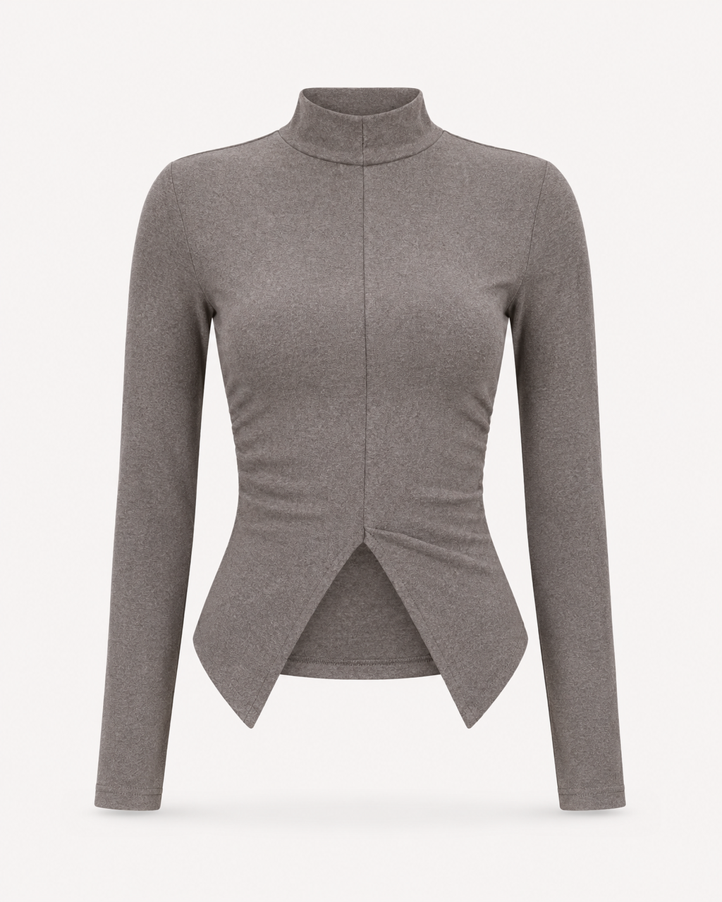 Komplet soft tailoring szary – top i spódnica
