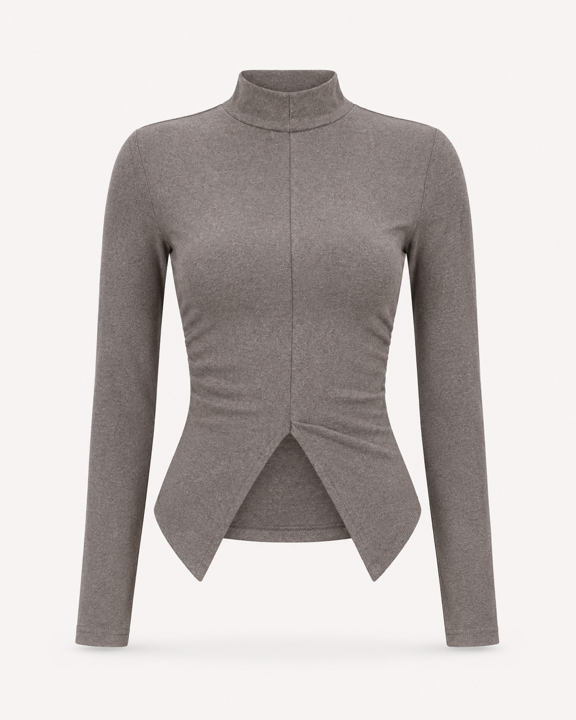 Komplet soft tailoring szary – top i spódnica