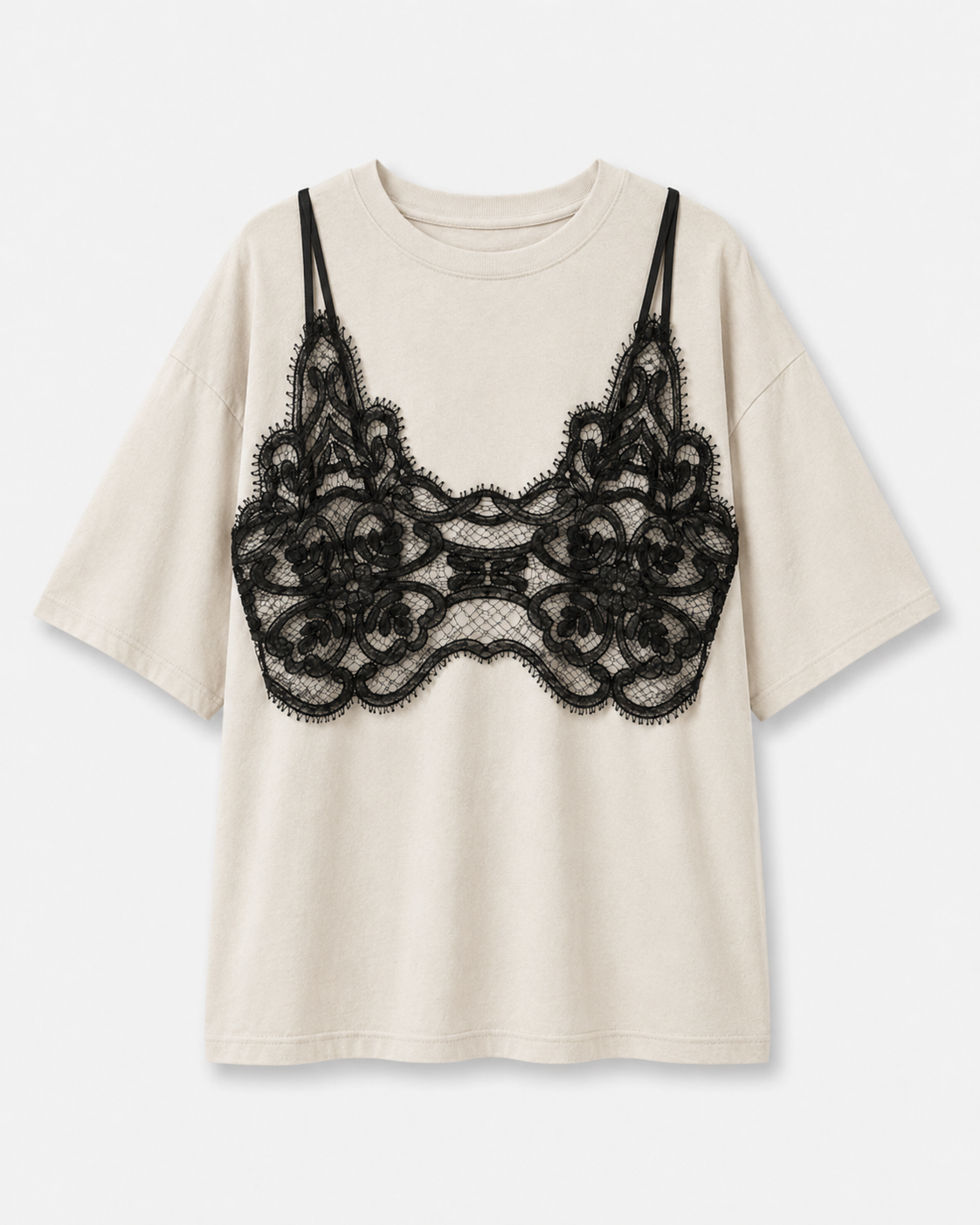 Tshirt beige with bra