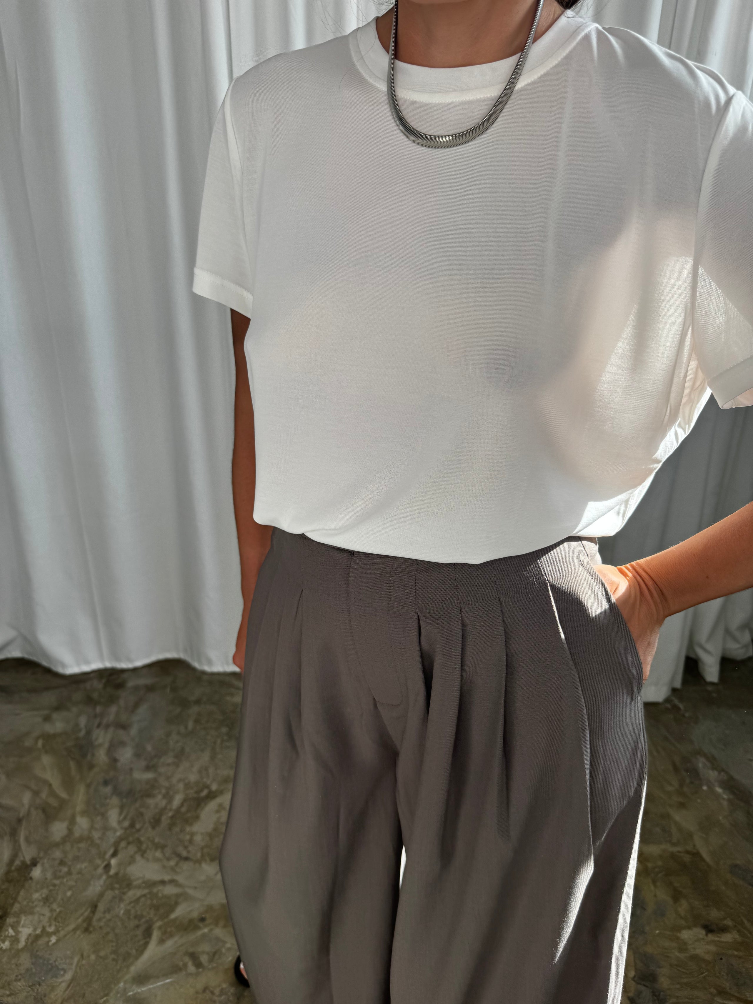T-shirt white natural soft
