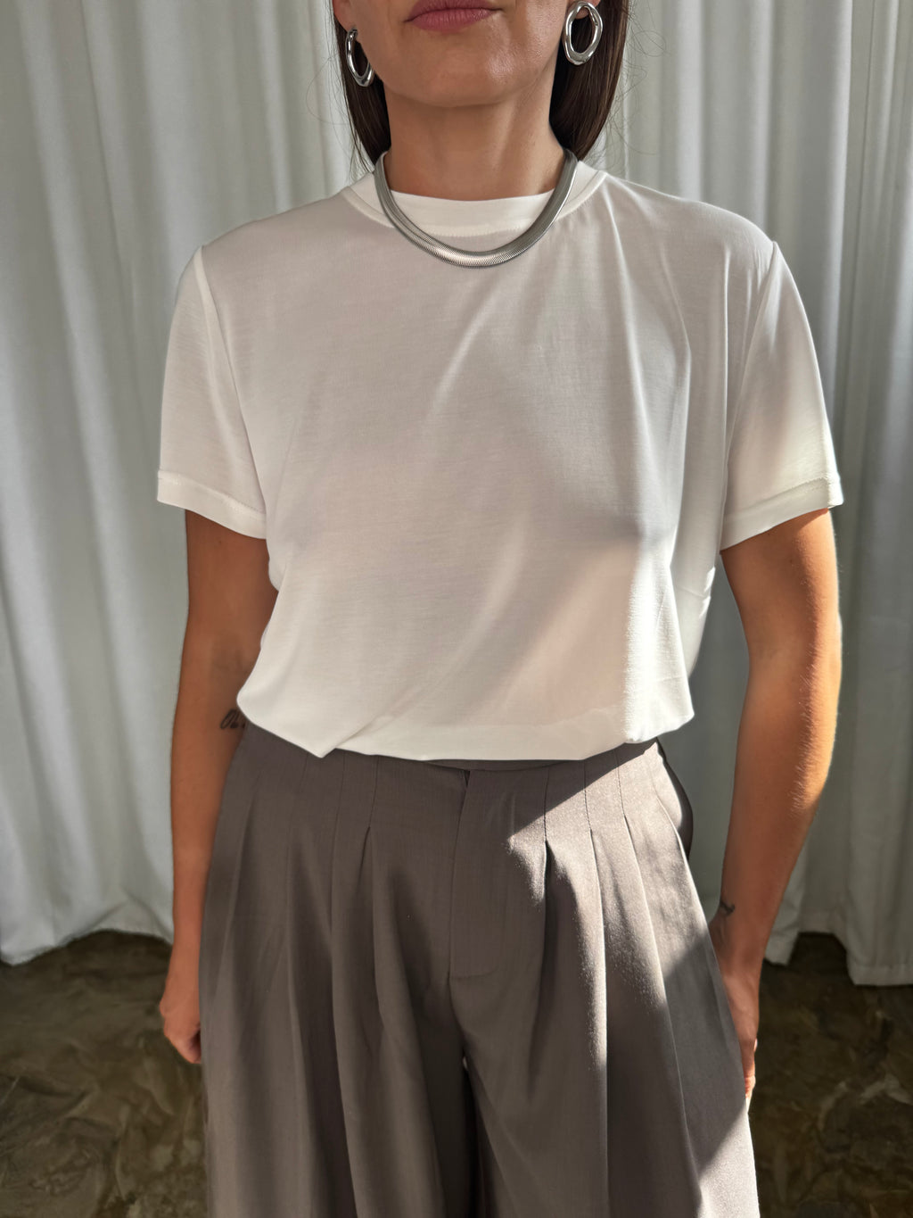 T-shirt white natural soft