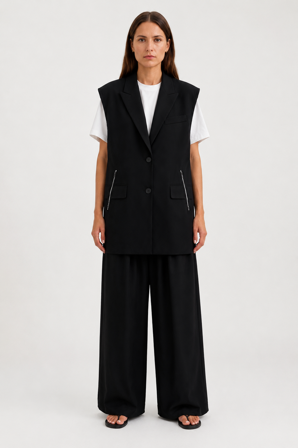 Kamizelka oversize black