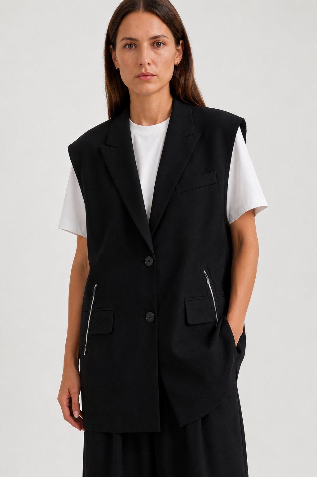 Kamizelka oversize black