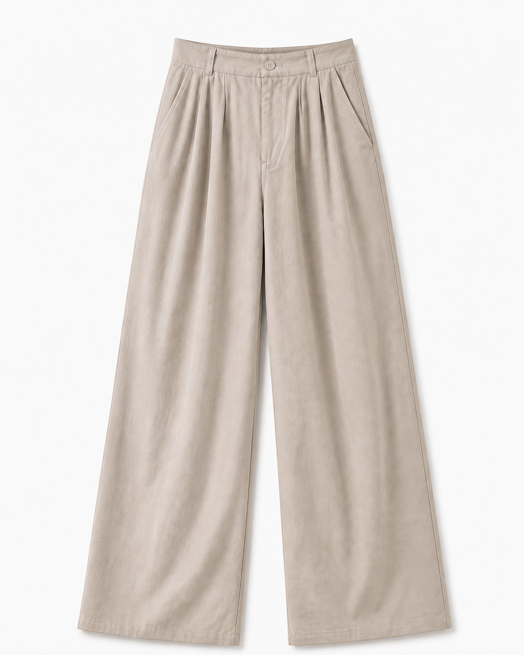 Spodnie wide leg beige