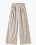 Spodnie wide leg beige