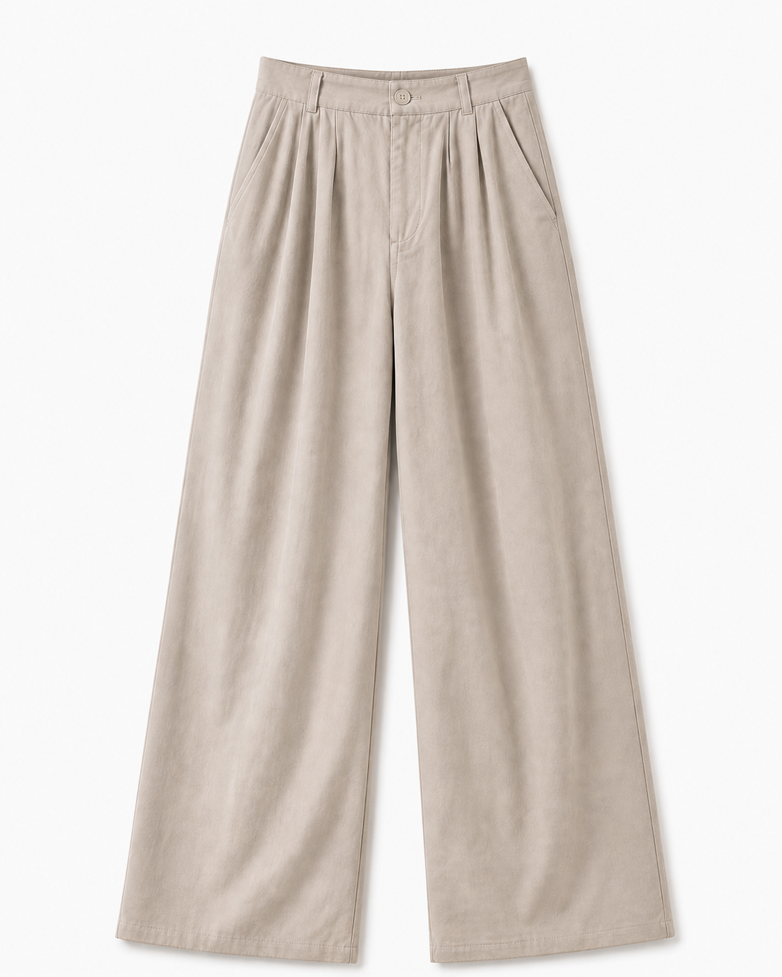 Spodnie wide leg beige