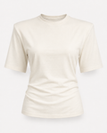 T-shirt structured natural white