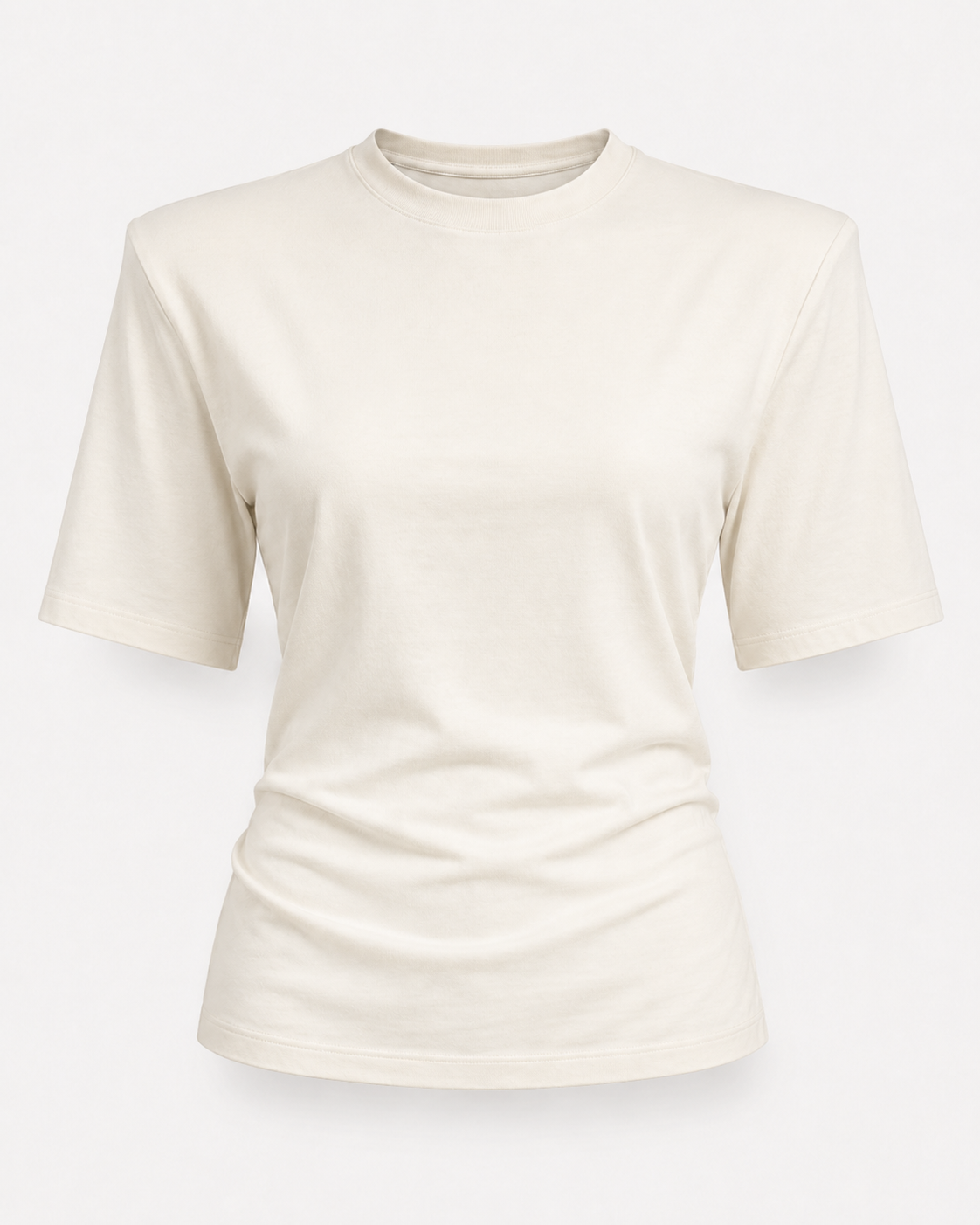 T-shirt structured natural white