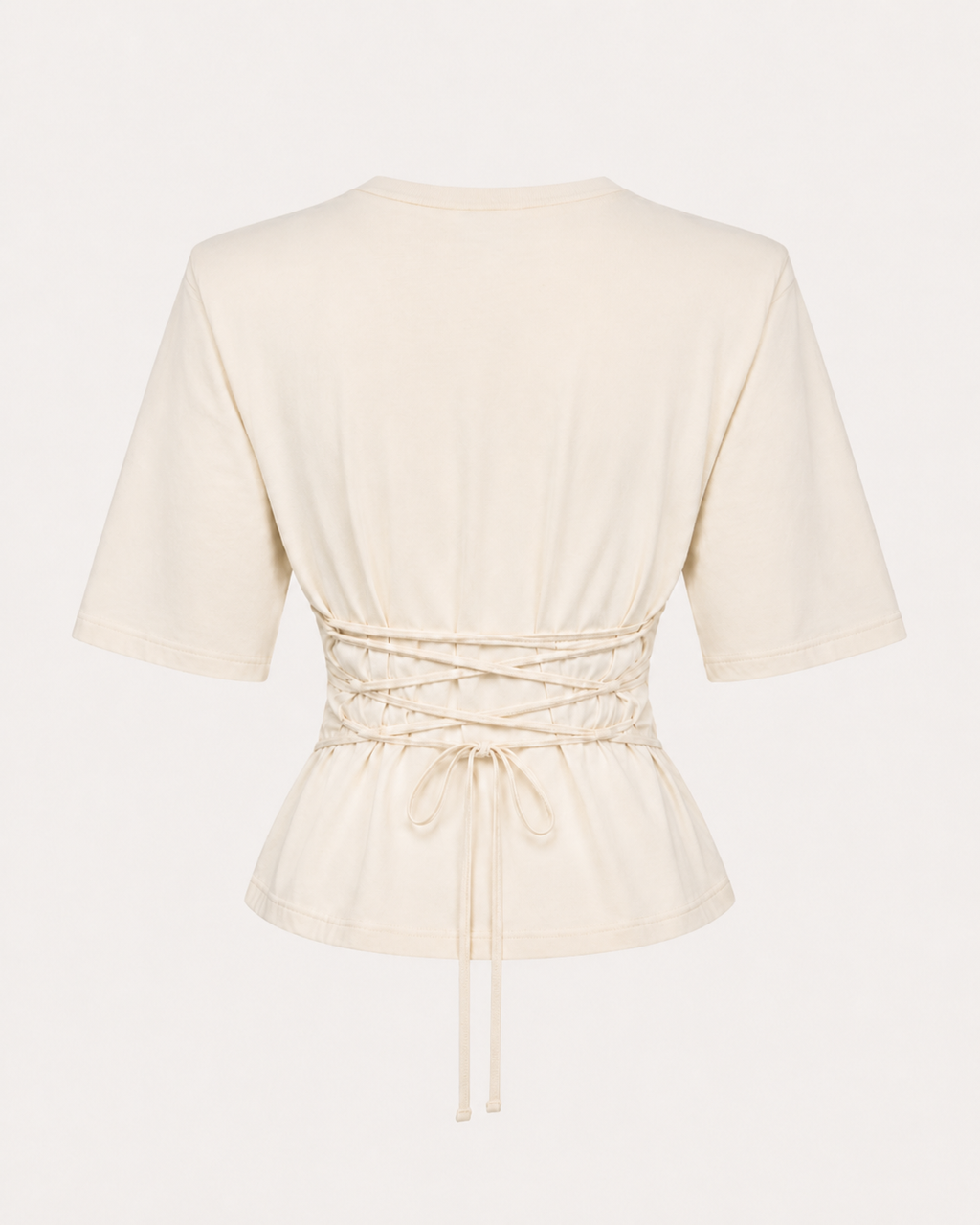 T-shirt structured natural white