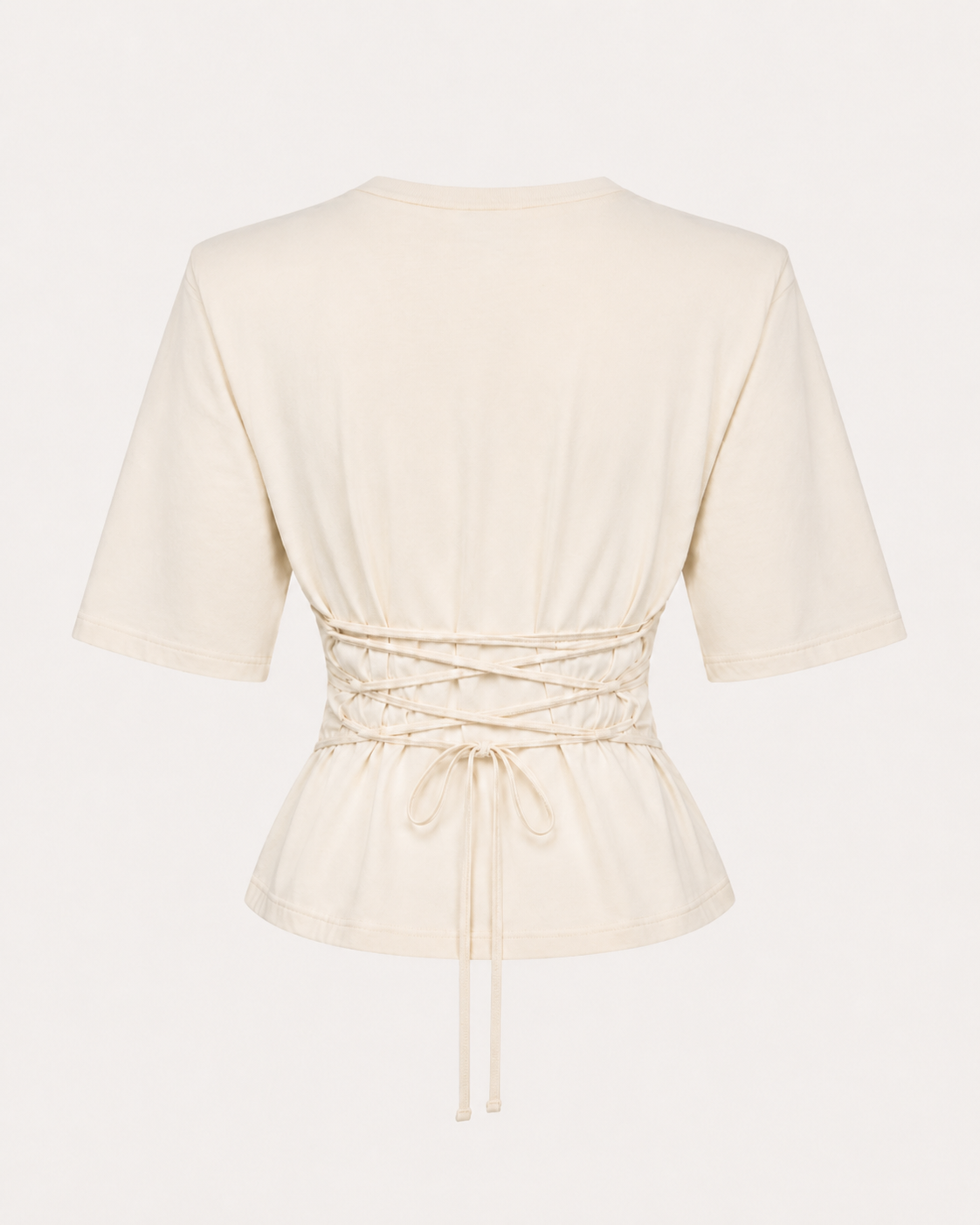 T-shirt structured natural white