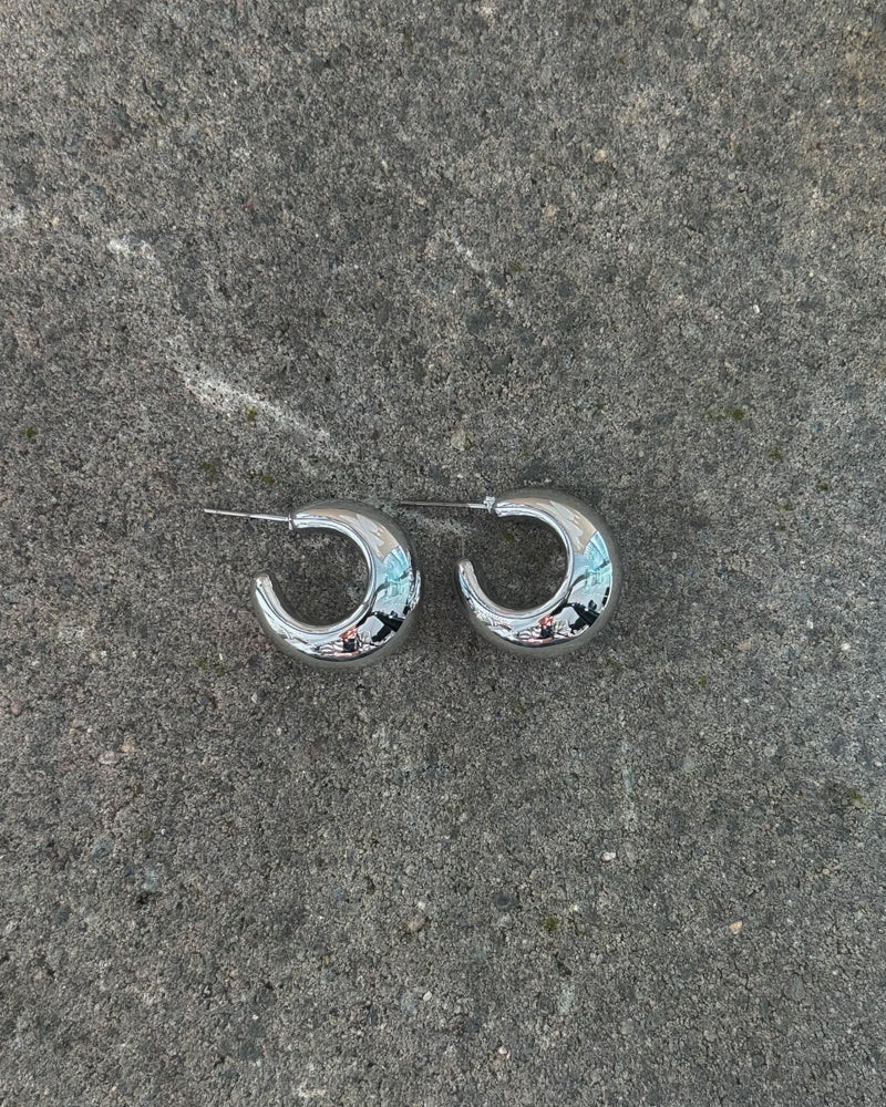 Kolczyki koła mini srebrne