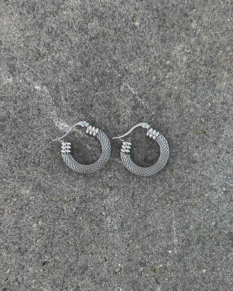 Kolczyki koła mini srebrne