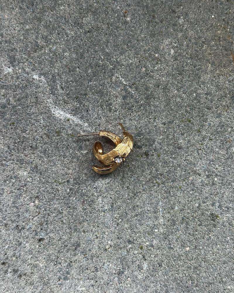 Kolczyki uniqe kamień złote