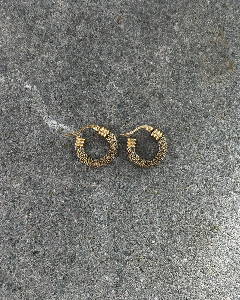 Kolczyki koła mini złote