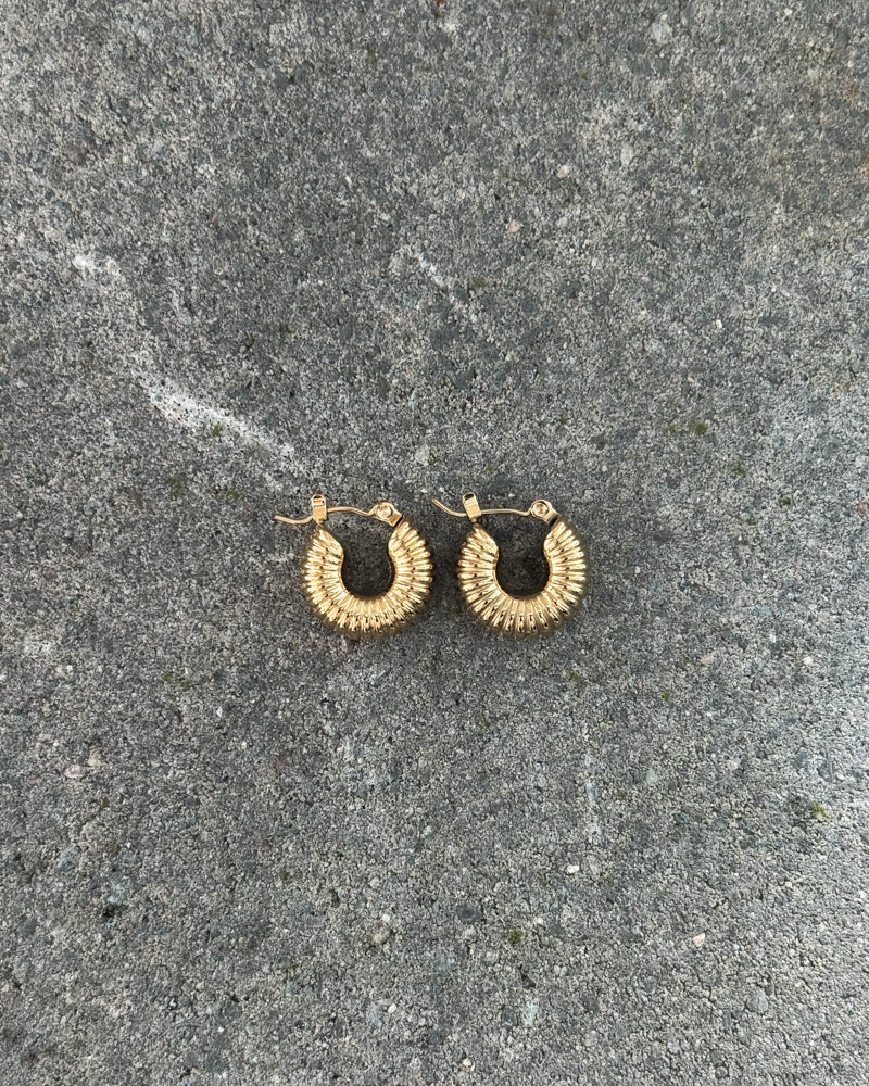 Kolczyki koła mini złote