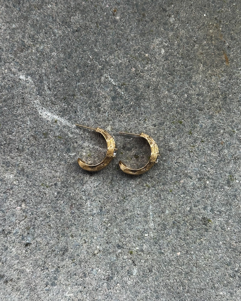 Kolczyki uniqe kamień złote