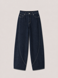Jeansy baloon navy