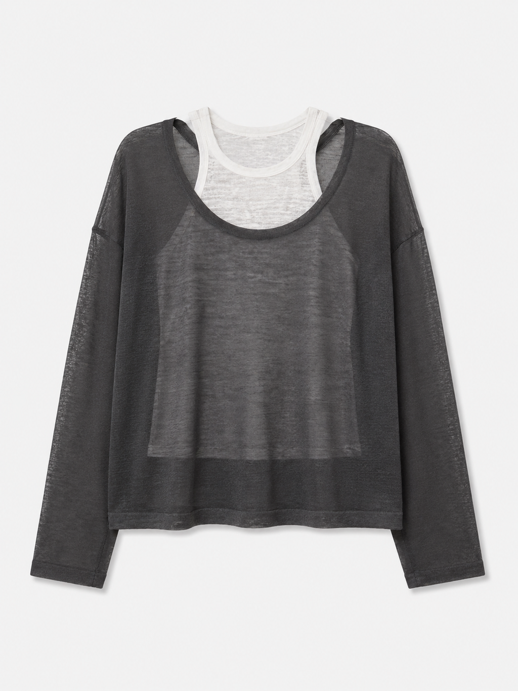Long layered grey