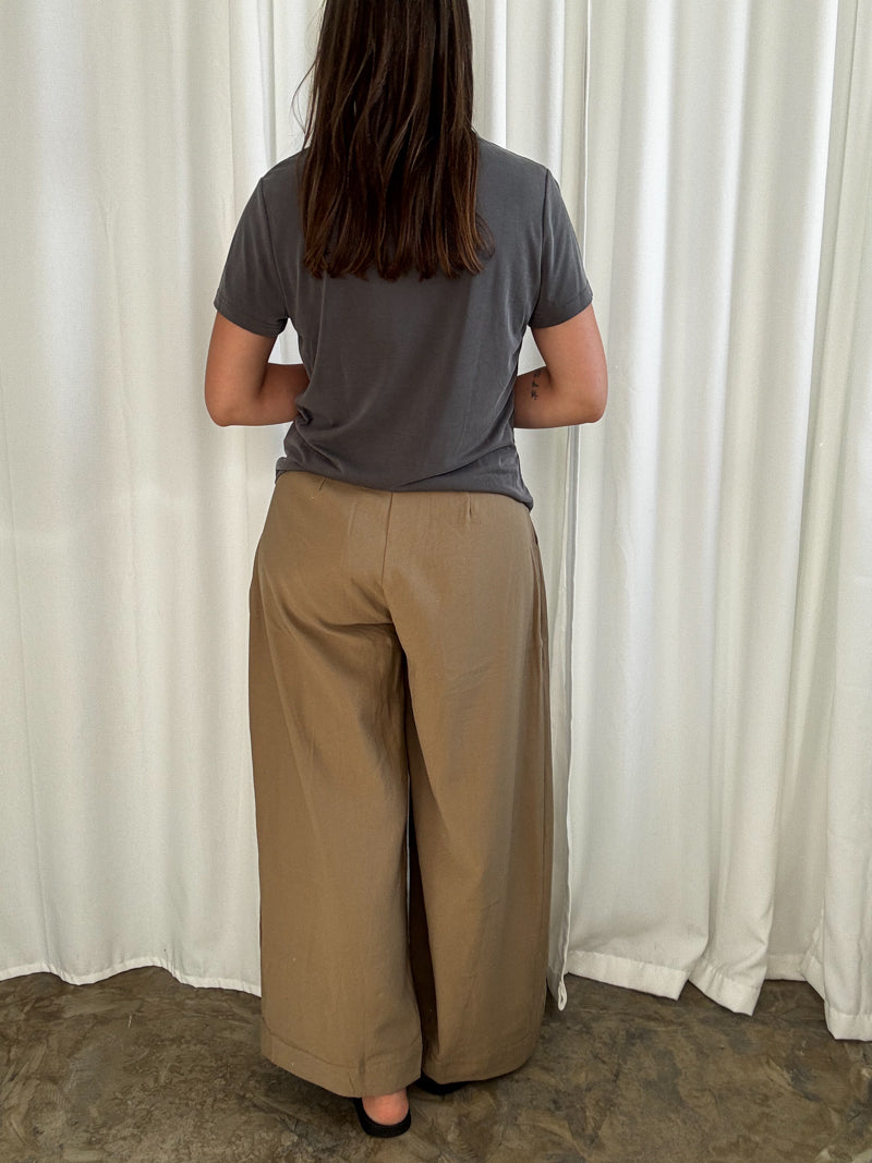 Spodnie wide flow olive