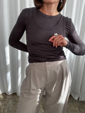 Top longsleeve espresso 2w1