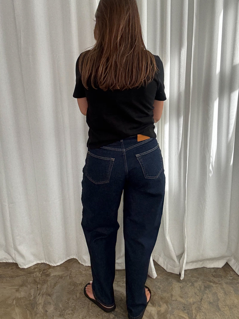 Jeansy baloon navy