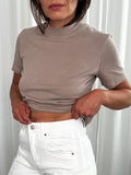 T-shirt taupe peach